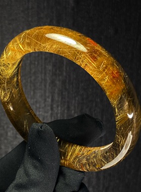 天然钛晶铜发晶手镯 手链男女多圈顺发水滴貔貅金蟾吊坠 球金发晶