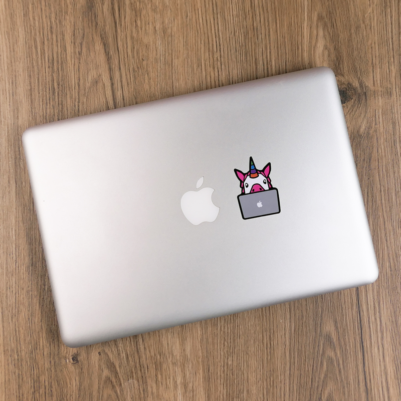 Unicorn Chassis Skateboard Gray Glue Waterproof Sticker
