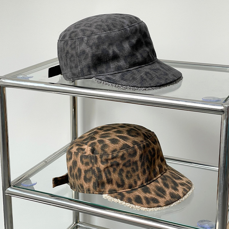 feverseeker秋冬鸭舌帽复古豹纹棒球2025帽子女平顶帽街头鸭嘴帽,淘宝优惠券,粉丝福利购,淘宝优惠卷