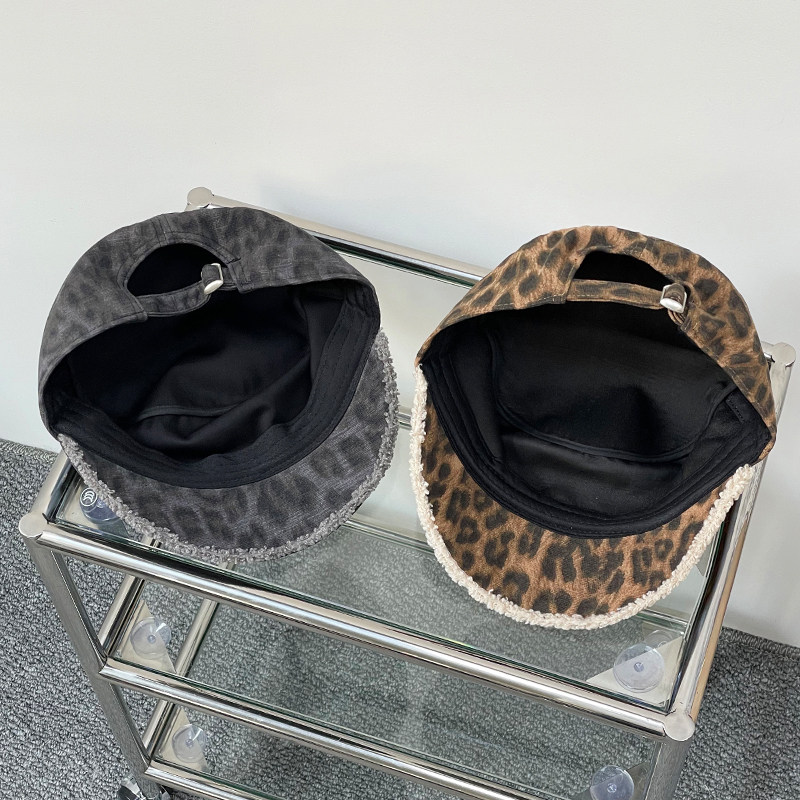 feverseeker秋冬鸭舌帽复古豹纹棒球2025帽子女平顶帽街头鸭嘴帽,淘宝优惠券,粉丝福利购,淘宝优惠卷