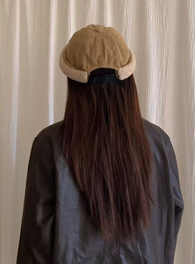 秋冬新款羊羔绒地主帽