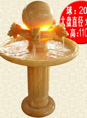 包邮壕云厂大型现代大气五龙戏珠喷水装饰风水球流水喷泉摆件