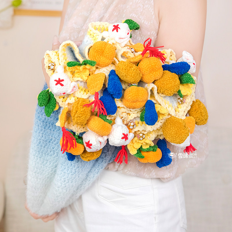 雪球diy手工编织丁达尔铃铃映桂毯材料包毛线钩针沙发花束盖毯子,淘宝优惠券,粉丝福利购,淘宝优惠卷