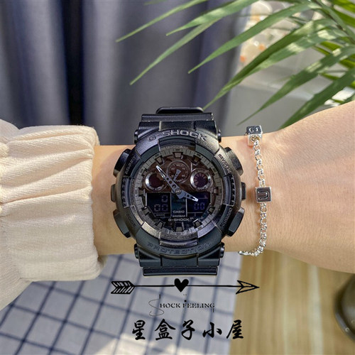 卡西欧G-SHOCK/GA-110/100/700/140黑暗之心黑武士手表男女黑金 - 图1