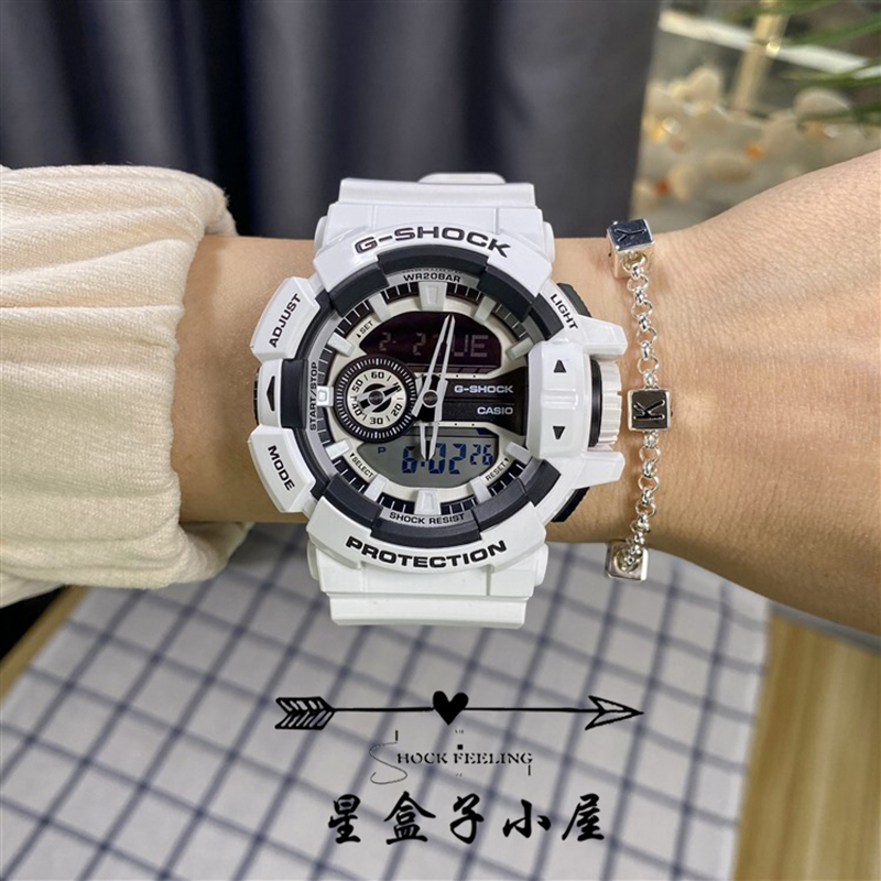 卡西欧g-shock 未来战士星球大战 GA-400-7A/1B 白武士手表男女