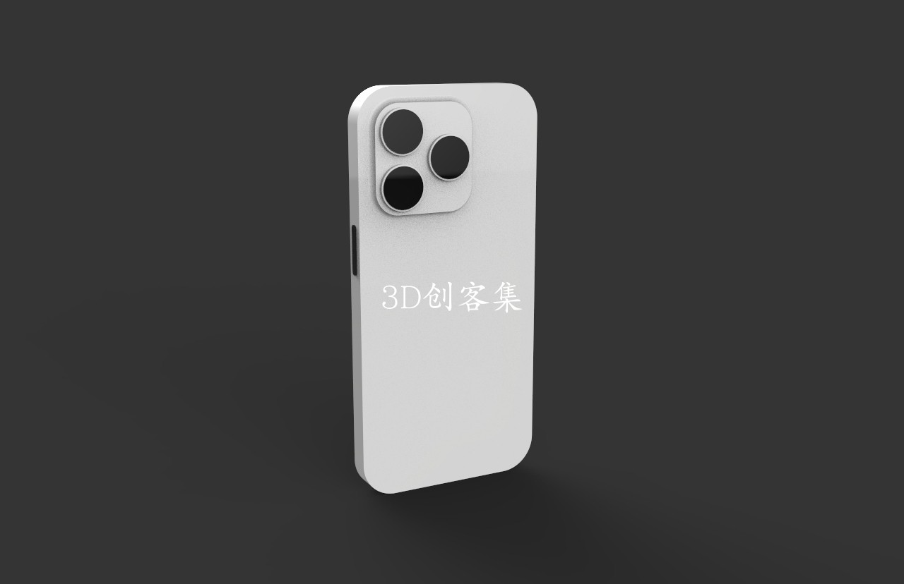 苹果iphone15 pro手机外观3D数据(stp格式尺寸1：1，6.1英寸）