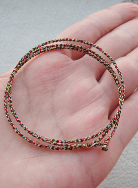 正五色手工编织小众款颈绳项链