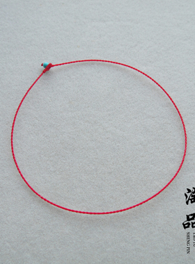 原创设计发丝0.1毫米变态细四相结手工编织红线手绳链低调本命年