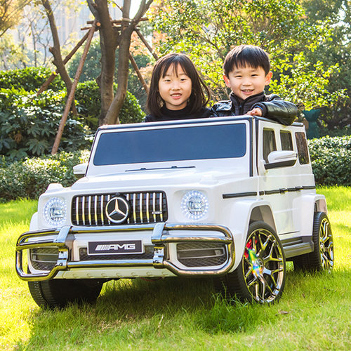 超大双座奔驰G63AMG正版授权大G儿童电动汽车充电可遥控可坐大人 - 图0