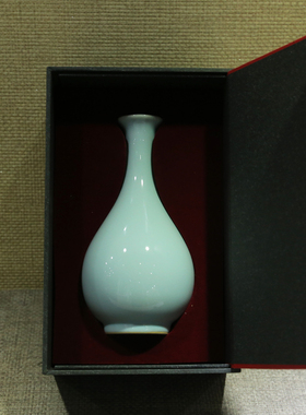 玉壶春花瓶礼盒装汝州摆件