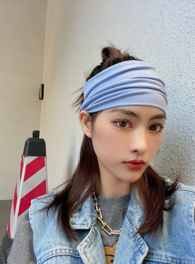 超宽冰丝棉运动弹力瑜伽化妆发带