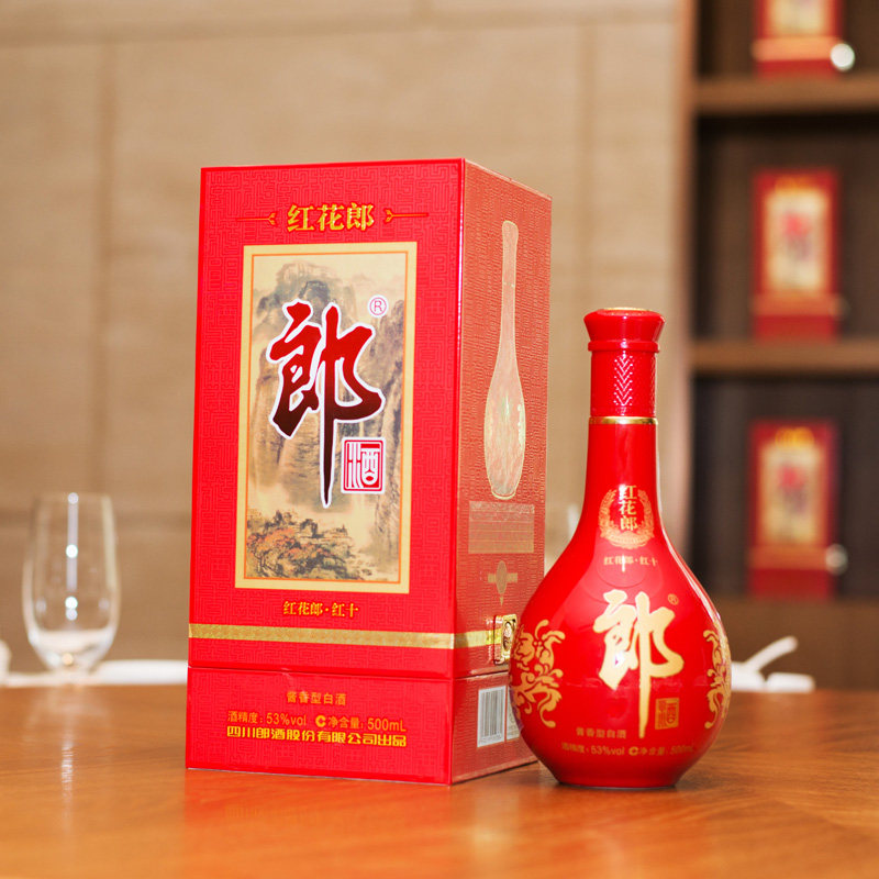 酒仙网 郎酒红花郎10 四代 53度 酱香型白酒 500ML*6 婚宴