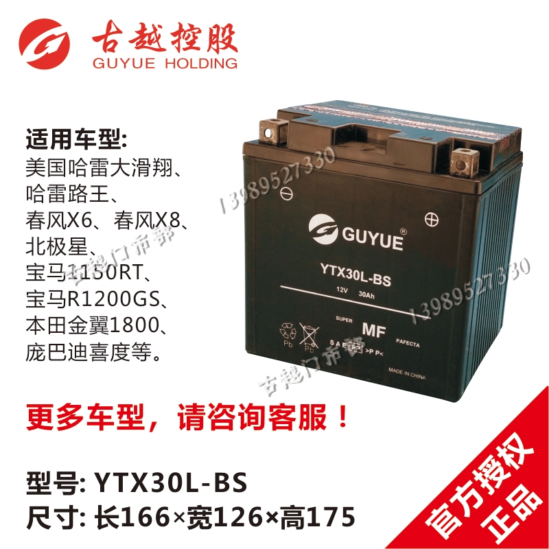 摩托艇电池YB16CL/30CL-B/16AL-A2/YTX30L-BS/12N24-3/Y50电瓶12V - 图2