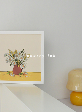 ins清新雏菊花卉植物海报装饰画