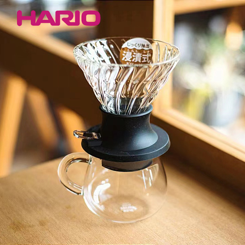 HARIO聪明杯 v60聪明滤杯日本手冲咖啡滤滴SSD-200-B套装耐热玻璃 - 图2