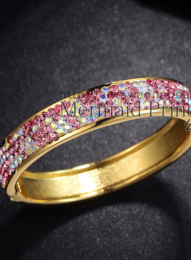 欧美风高档奢华电镀捷克钻手镯