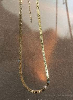 蛇骨链高级感锁骨链项链