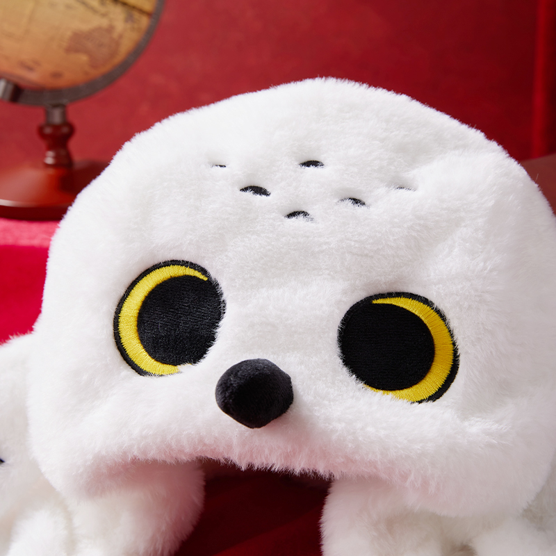 MINISO名创优品哈利波特海德薇围巾帽正版周边秋冬毛绒围巾保暖 - 图3