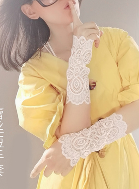 蕾丝遮疤痕刺青cosplay防晒袖套