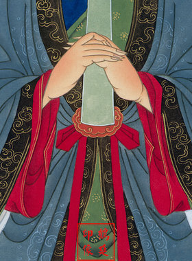 鹤延道人高清水陆画葛天师画像