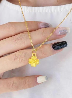 金店X款四叶草吊坠项链