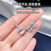 New light luxury fashionable natural aquamarine ring for women 925 silver plated 18K gold ring jewelry popular jewelry hot style