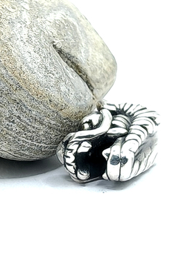 S999纯银3D硬复古泰做旧足银十二生肖龙头红黑绳男款女款手链配件