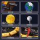 Double Eagle Click Building Block Mechanical Solar System Set Moon Earth Collection Ornament Three Globe Boy Assemblage Model