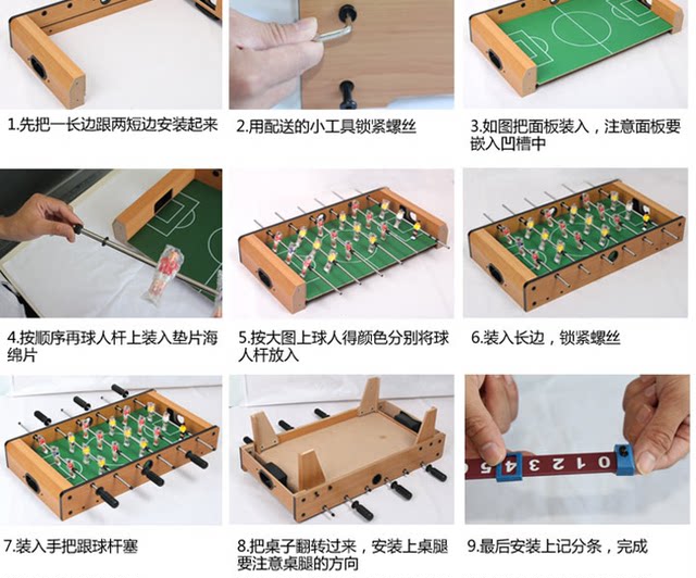 Crown table football machine children's toys table football table 6-pole table football table parent-child interactive game