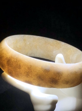 62大圈口天然珊瑚玉手镯打灯水晶爆闪全玉化通透素雅干净淡雅新品