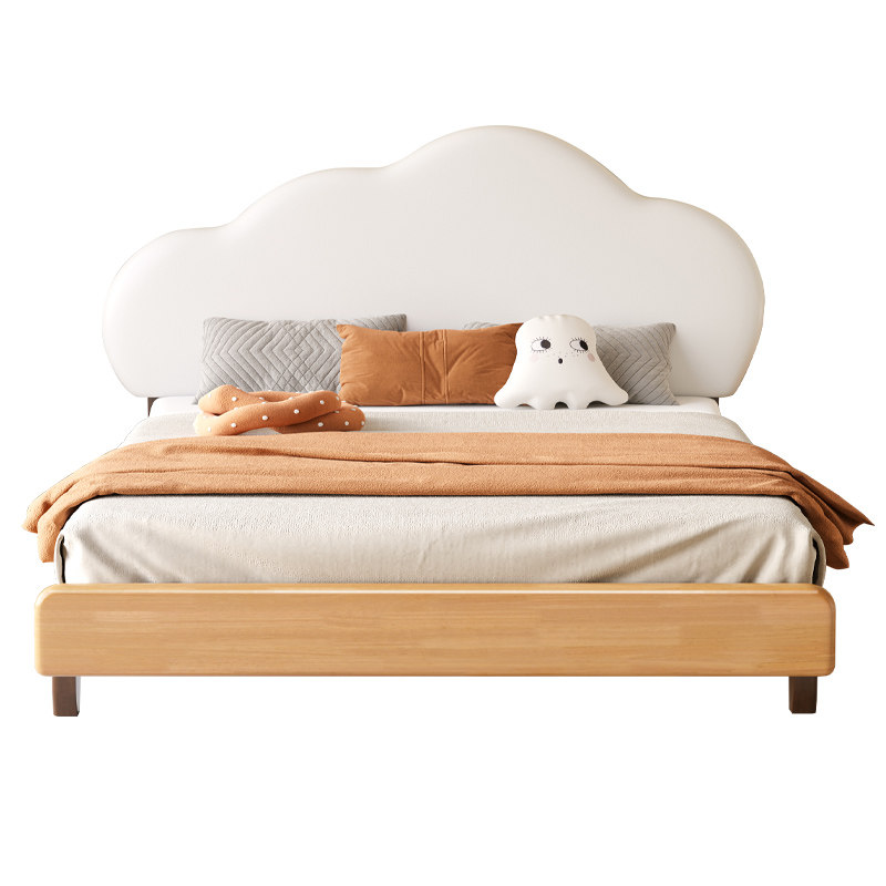 女孩现代简约云朵实木单人儿童床 虹秀家居儿童床