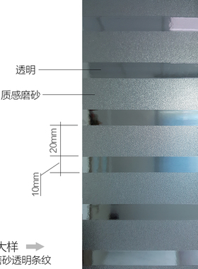 条纹办公室防爆透明窗纸玻璃贴膜