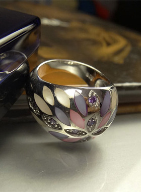 泰国天然夸张设计感小众戒指定制