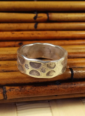 10号泰国纯手工打造足银做旧戒指