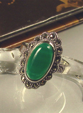 点翠撩人-925纯银纤巧百搭古典