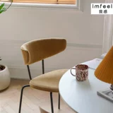 Северный ретро-вельвет обеденный стул для бытовой малой мебели Backrest Light Luxury High-End Универсальный стул простой