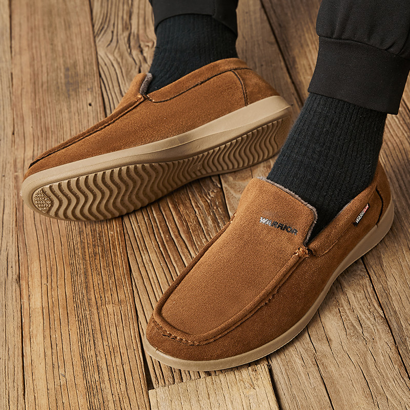 回力男鞋保暖鞋2025冬季加绒厚懒人休闲豆豆鞋棉鞋轻便防滑开车鞋,淘宝优惠券,粉丝福利购,淘宝优惠卷