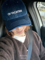 (Spot) on holiday ~ Dont spoiler on Vacation Embroidered Letters Denim Baseball Cap = CAP