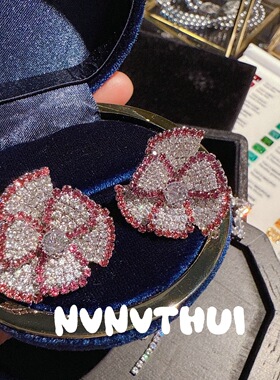 珠宝 璀璨多层线条弧形宝石耳环 宴会高定 星星闪钻吊灯耳坠 套装