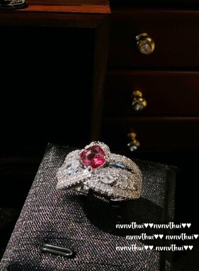 美在心尖儿上 皇冠宝石戒指 在逃公主 镀18K金 螺纹缠绕锆石戒