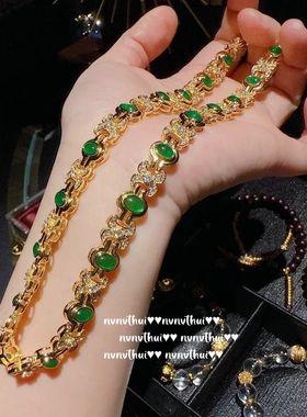 古法花丝鎏金檀木金刚杵腰缠万贯手链新中式姬宝核桃福珠多圈手串