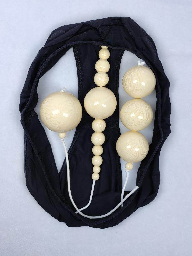 珍珠内裤女性感开裆按摩丁字裤女生内裤somes修女qqny蕾丝边内衣 - 图1