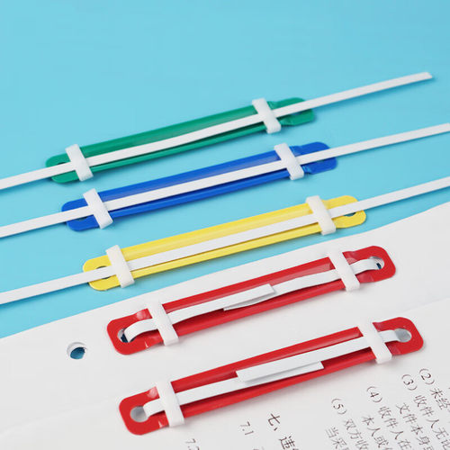 得力8cm装订夹彩色塑料活页本文件装订夹压条两孔工程图纸装订夹a4纸资料档案会计凭证账簿装订成册工具5549 - 图2