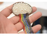 Милый радужный воздушный шар, кролик, DIY, французский стиль, облако