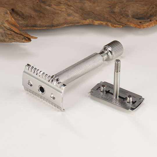 Yaqi new product BAENZIGER men's manual stainless steel safety razor old-fashioned double-sided razor gift