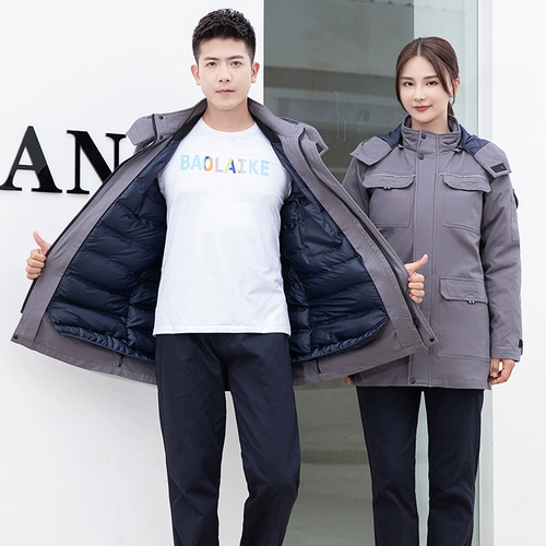 Зимний хлопковый пуховик для работы, куртка, увеличенная толщина, делается под заказ