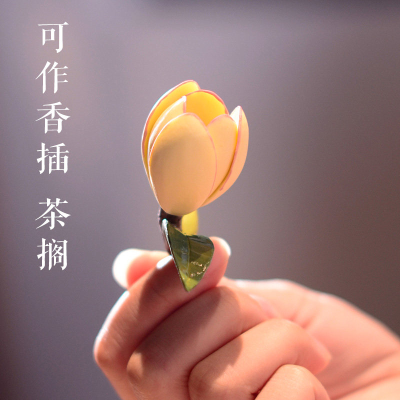 晗笑花手工陶瓷香插手捏陶瓷花茶道香插盘茶宠摆件线香插卧香香座 功夫道 淘优券 晗笑花手工陶瓷香插手捏陶瓷花茶道香插盘茶宠摆件线香插卧香香座 功夫道 淘优券