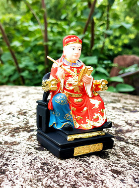 木雕文昌帝君纯手工彩绘雕刻佛像