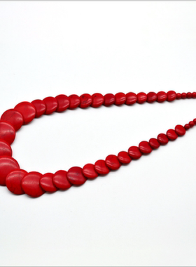 流行彩色圆形海岛风情松石项链