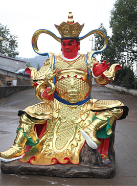 树脂寺庙贴金彩绘天王殿供奉佛像
